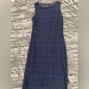 Blue Lace Mid Dress Size L by Forever 21